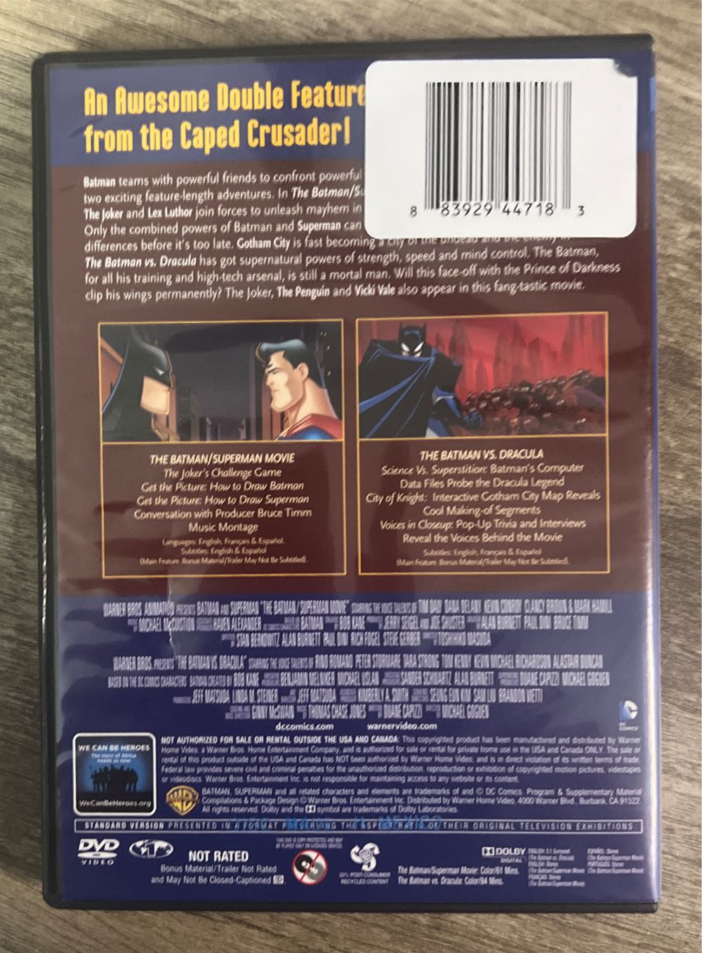 Batman: The Batman Superman Movie- Animated 1997 DVD movie collectible [Barcode 8539163512] - Main Image 2