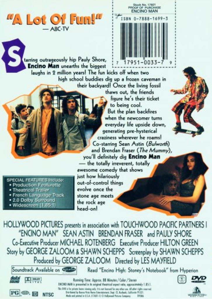 Encino Man VHS movie collectible [Barcode 717951383037] - Main Image 2