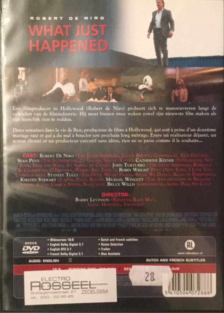 What Just Happened DVD movie collectible [Barcode 5410504072888] - Main Image 2