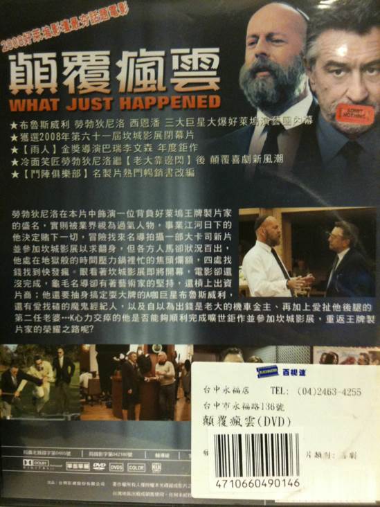 What Just Happened DVD movie collectible [Barcode 9333289004119] - Main Image 2