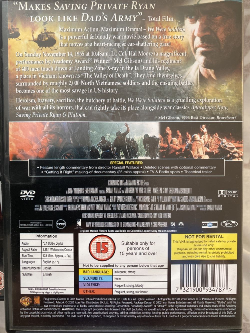 We Were Soldiers DVD movie collectible [Barcode 7321900934787] - Main Image 3
