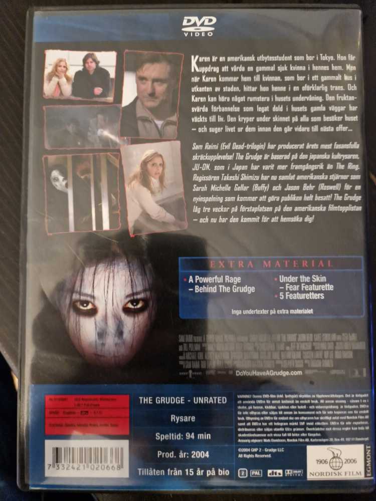 The Grudge DVD movie collectible [Barcode 7332421020668] - Main Image 2