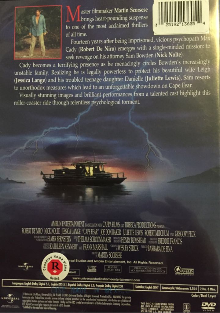 Cape Fear Digital Copy movie collectible [Barcode 025192136054] - Main Image 2