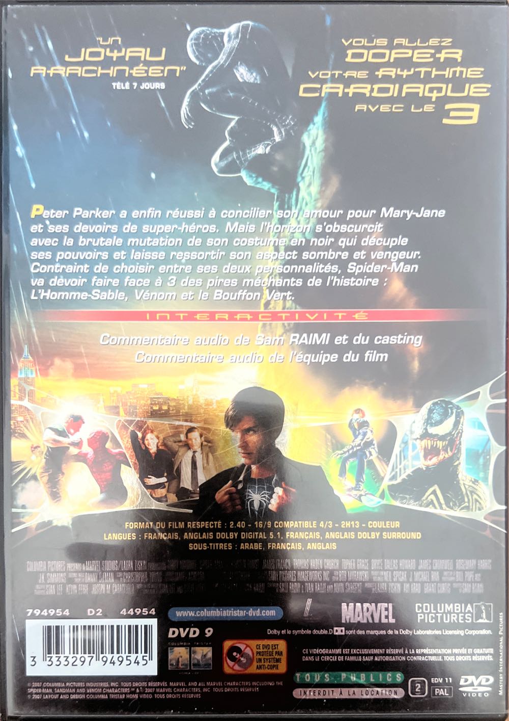 Spider-Man 3 DVD movie collectible [Barcode 3333297949545] - Main Image 2