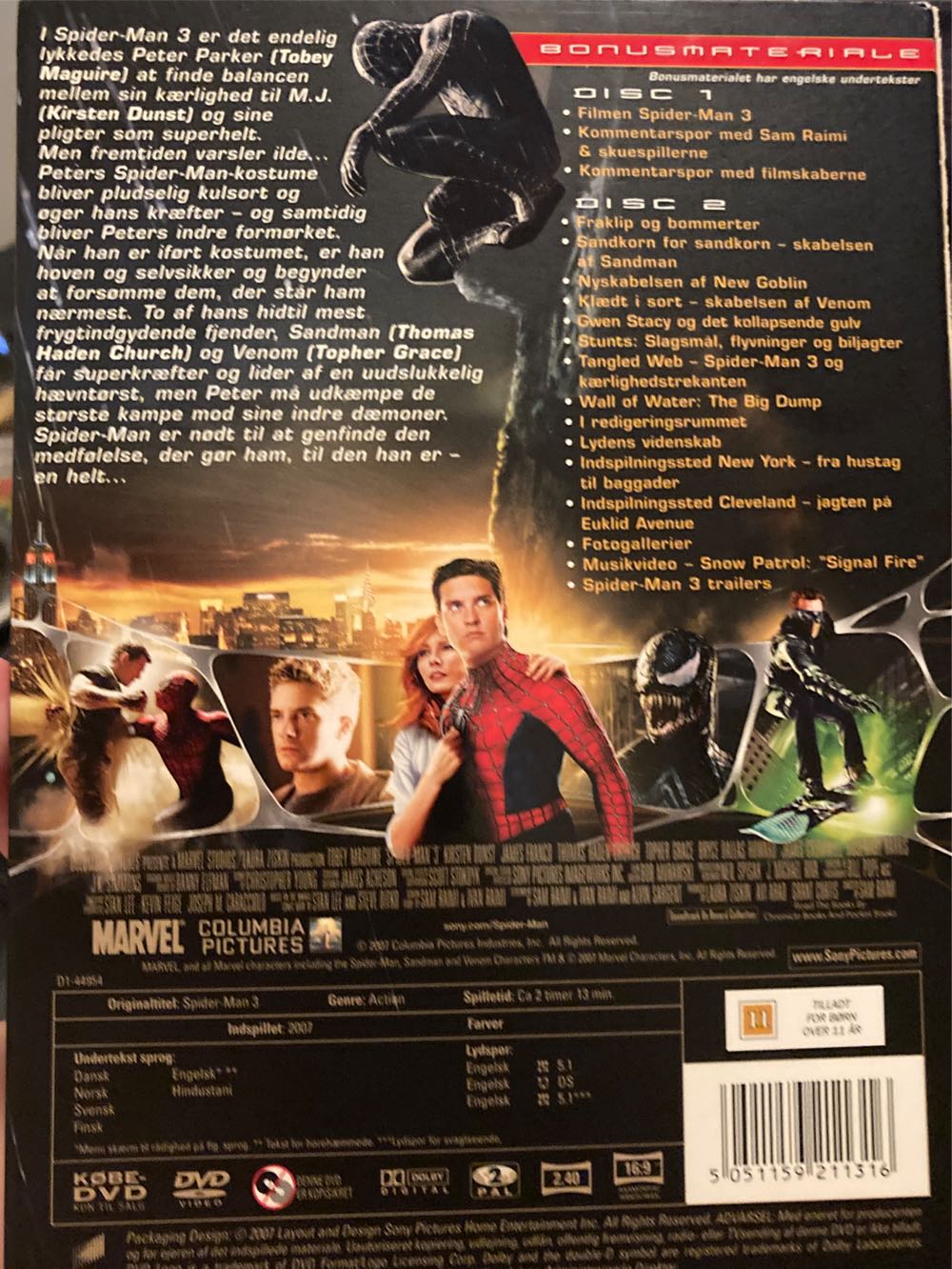 Spider-Man 3 DVD movie collectible [Barcode 5051159211316] - Main Image 2