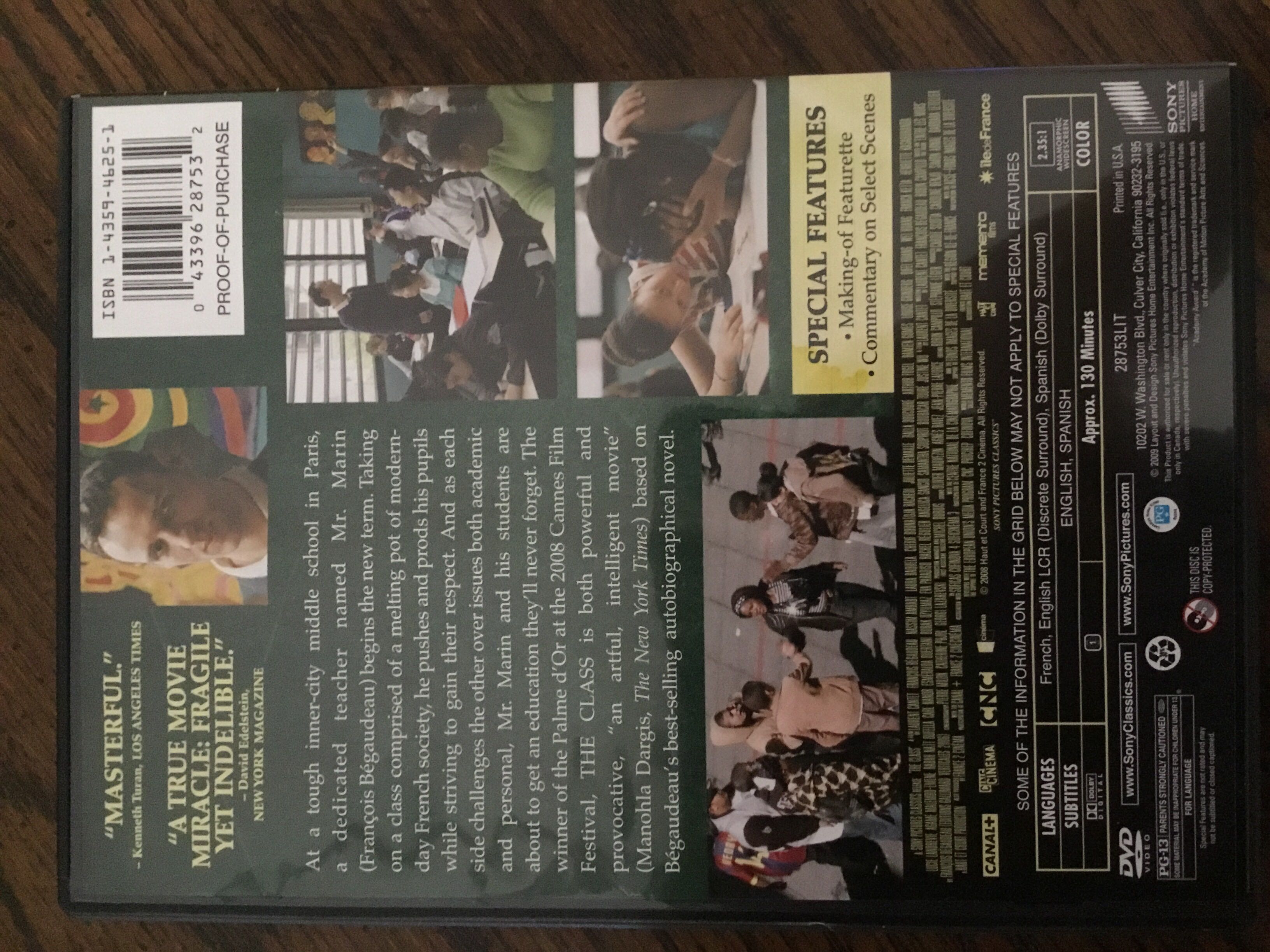 The Class DVD movie collectible [Barcode 043396287532] - Main Image 2