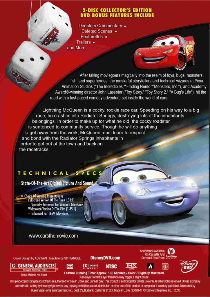 Cars DVD movie collectible [Barcode 5601887486090] - Main Image 2