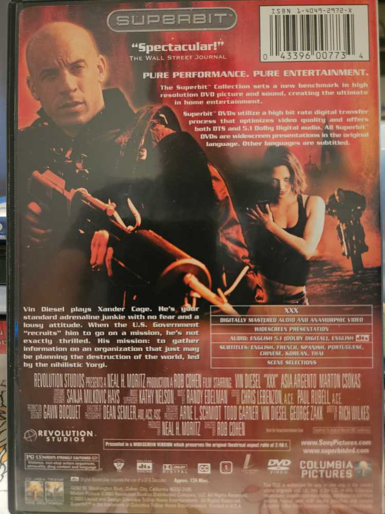 xXx 1: xXx DVD movie collectible [Barcode 043396007734] - Main Image 2