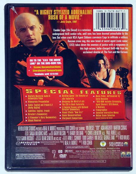 xXx DVD movie collectible [Barcode 043396082939] - Main Image 2