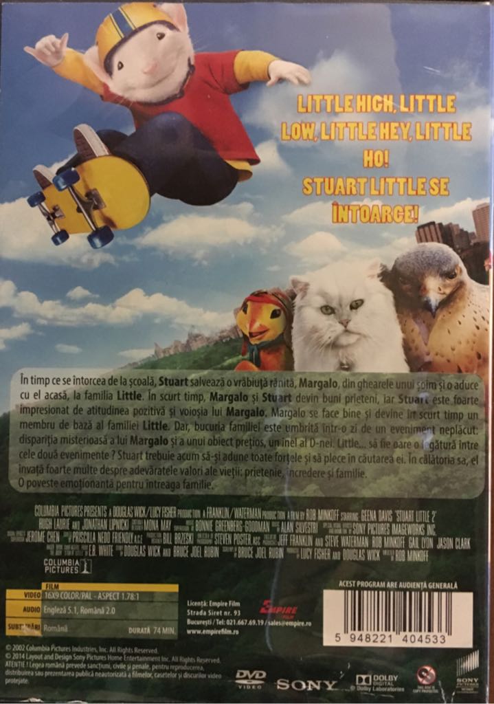 Stuart Little 2 DVD movie collectible [Barcode 043396000117] - Main Image 2