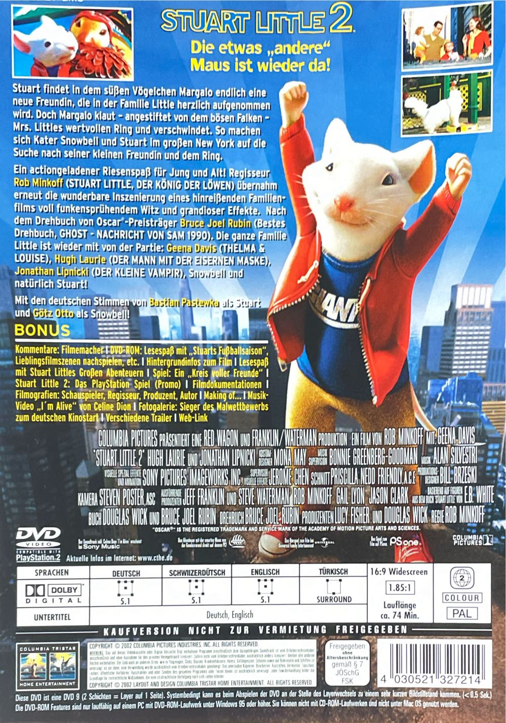 Stuart Little 2 DVD movie collectible [Barcode 4030521327214] - Main Image 2