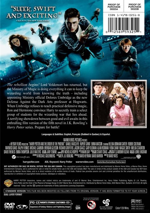 Harry Potter and the Order of the Phoenix Blu-ray movie collectible - Main Image 2