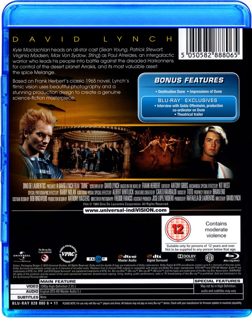 Dune Blu-ray movie collectible [Barcode 025192046865] - Main Image 2