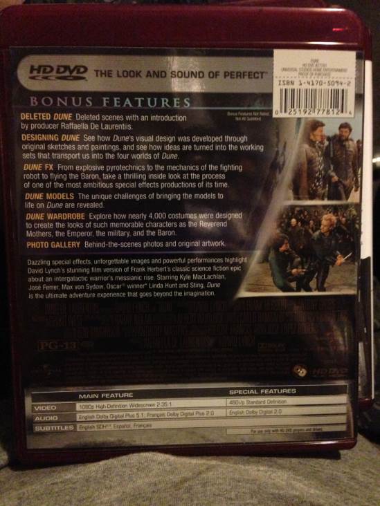 Dune HD DVD movie collectible [Barcode 025192778124] - Main Image 2