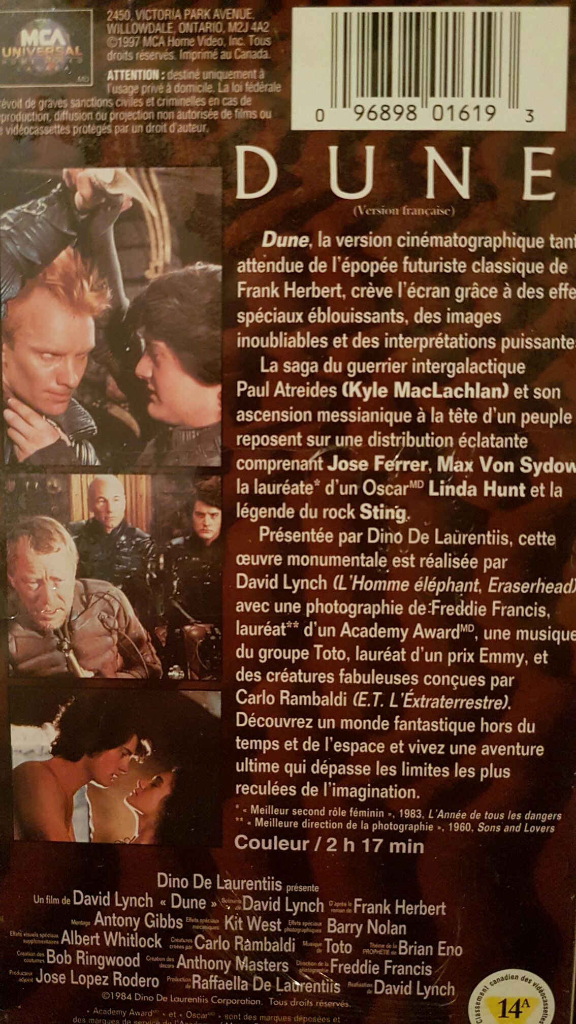 Dune (Widescreen) VHS movie collectible [Barcode 096898315333] - Main Image 2