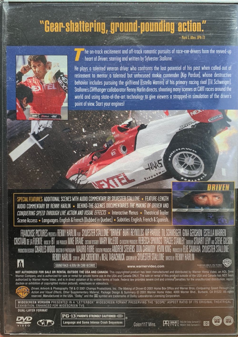 Driven DVD movie collectible [Barcode 7321937210137] - Main Image 2
