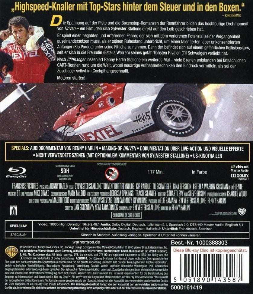 Driven Blu-ray movie collectible [Barcode 883929417469] - Main Image 2