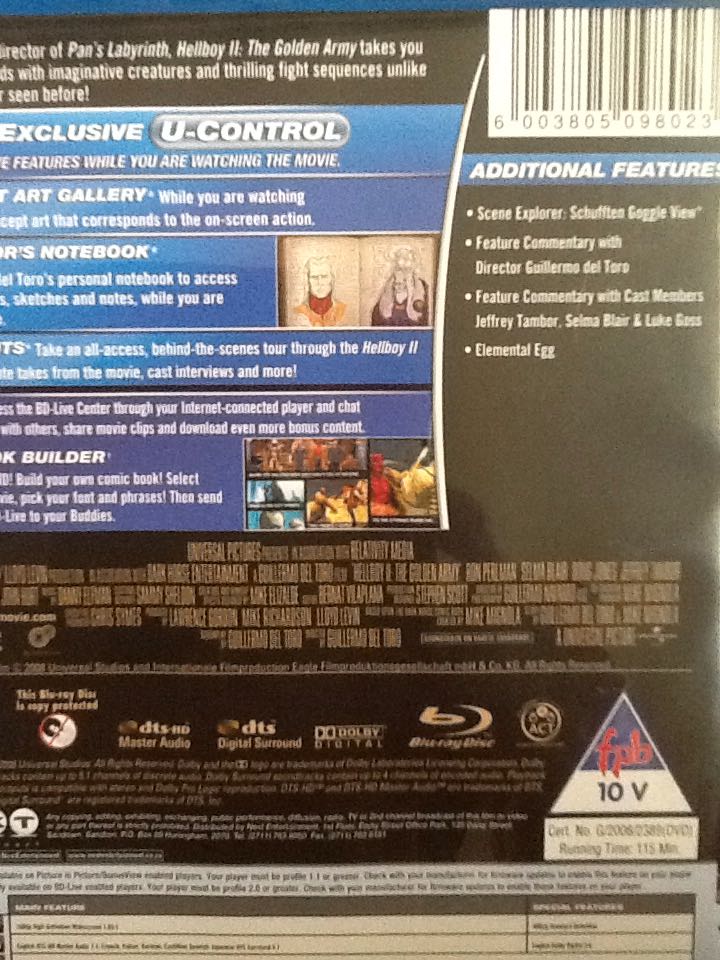 Hellboy II Blu-ray movie collectible [Barcode 6003805098023] - Main Image 2