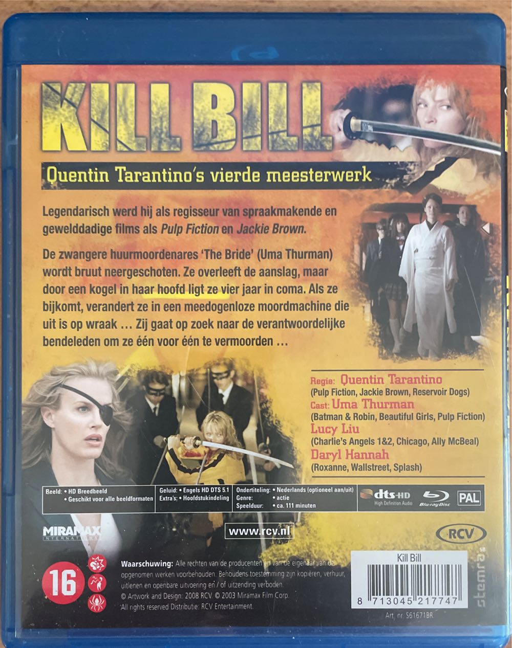 Quentin Tarentino 4: Kill Bill: Vol. 1 Blu-ray movie collectible [Barcode 8713045217747] - Main Image 2