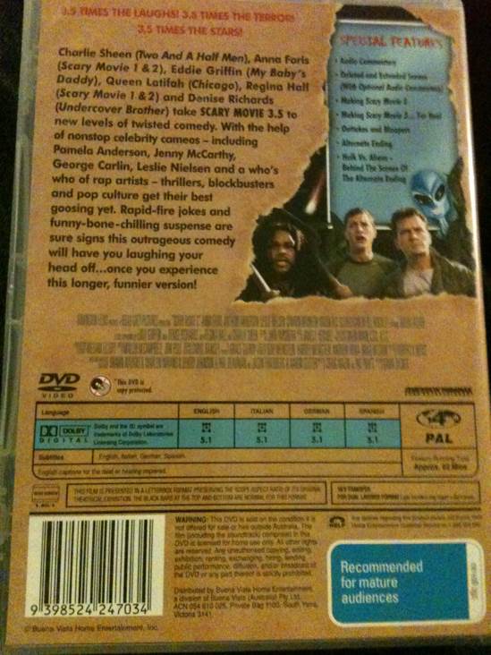 Scary Movie 3 DVD movie collectible [Barcode 9398524247034] - Main Image 2