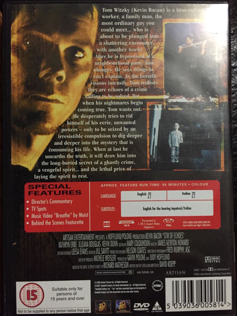 Stir Of Echoes (S) DVD movie collectible [Barcode 5039036005814] - Main Image 2