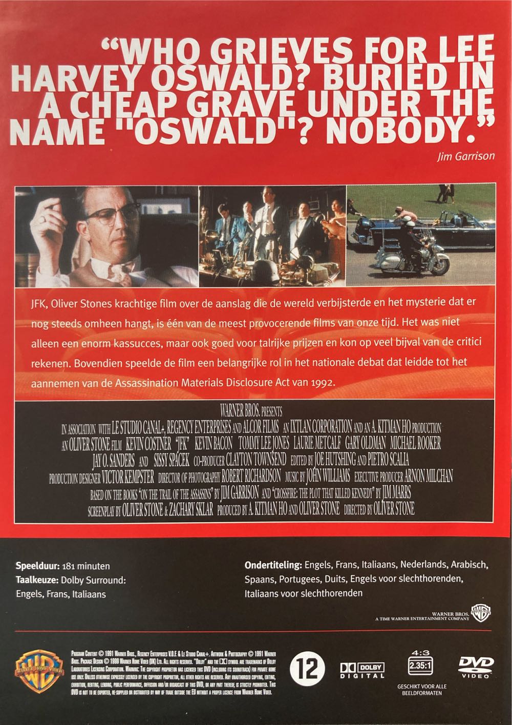 JFK DVD movie collectible [Barcode 7321931123068] - Main Image 3