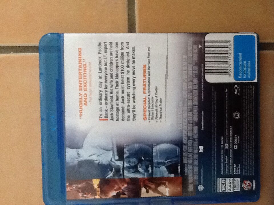 FIREWALL Blu-ray movie collectible [Barcode 9397911308587] - Main Image 2