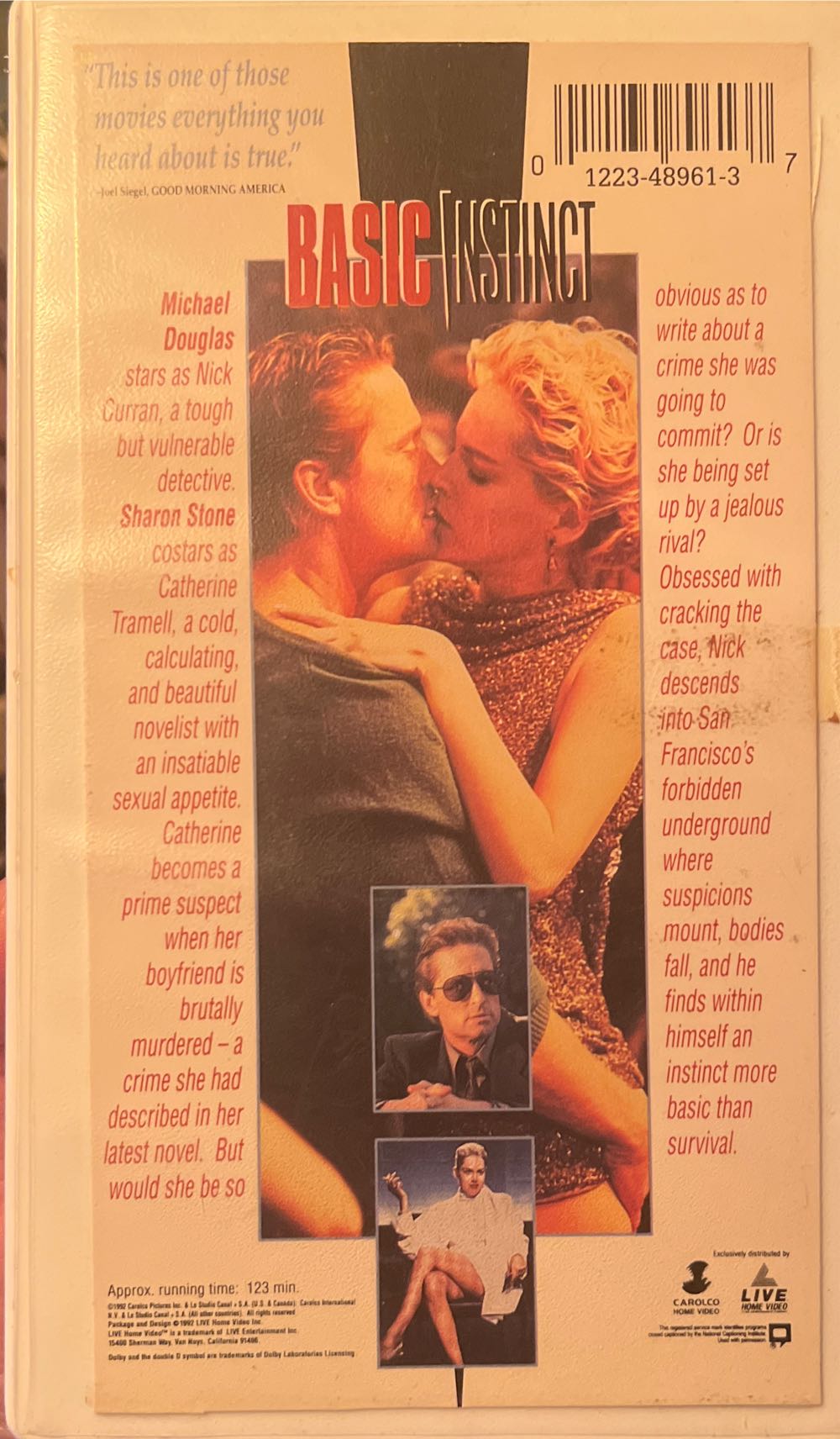 Basic Instinct VHS movie collectible [Barcode 5014226513621] - Main Image 2