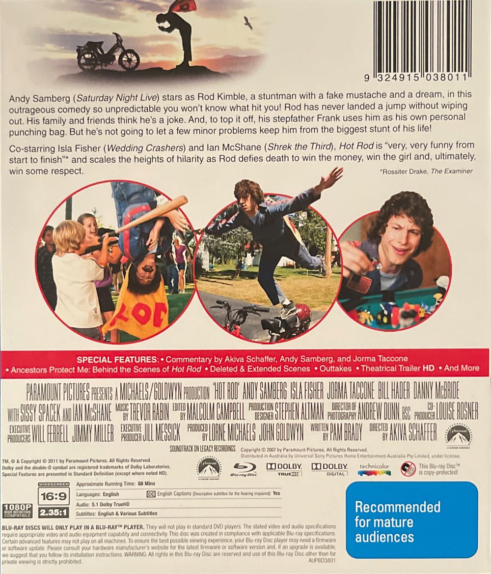 Hot Rod Blu-ray movie collectible [Barcode 9324915038011] - Main Image 2