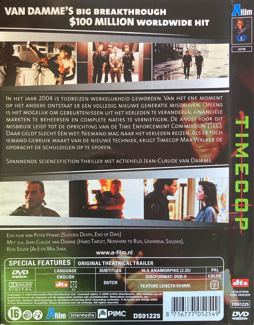 Timecop DVD movie collectible [Barcode 8716777052549] - Main Image 2