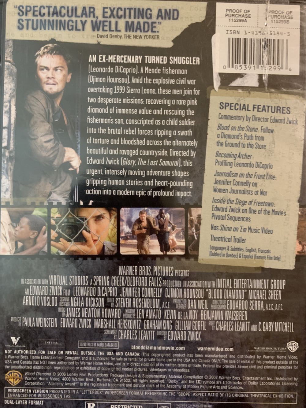 Blood Diamond Blu-ray movie collectible [Barcode 085391117674] - Main Image 3