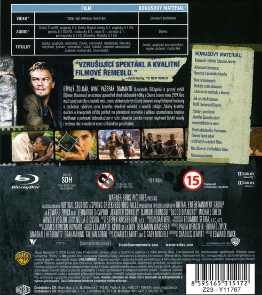Blood Diamond Blu-ray movie collectible [Barcode 7321900117678] - Main Image 2