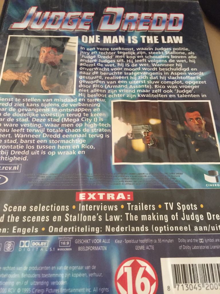 Judge Dredd Blu-ray movie collectible [Barcode 8713045200565] - Main Image 2