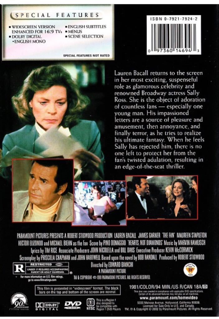 The Fan Digital Copy movie collectible [Barcode 097360146943] - Main Image 2