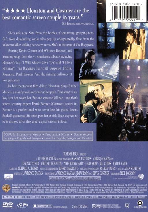 The Bodyguard DVD movie collectible [Barcode 085393366629] - Main Image 2