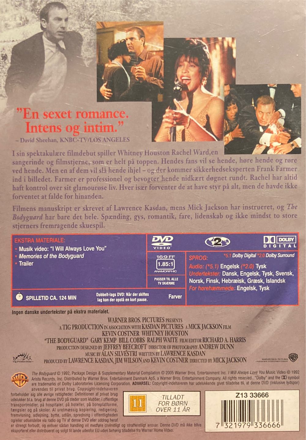 The Bodyguard DVD movie collectible [Barcode 7321979336666] - Main Image 2