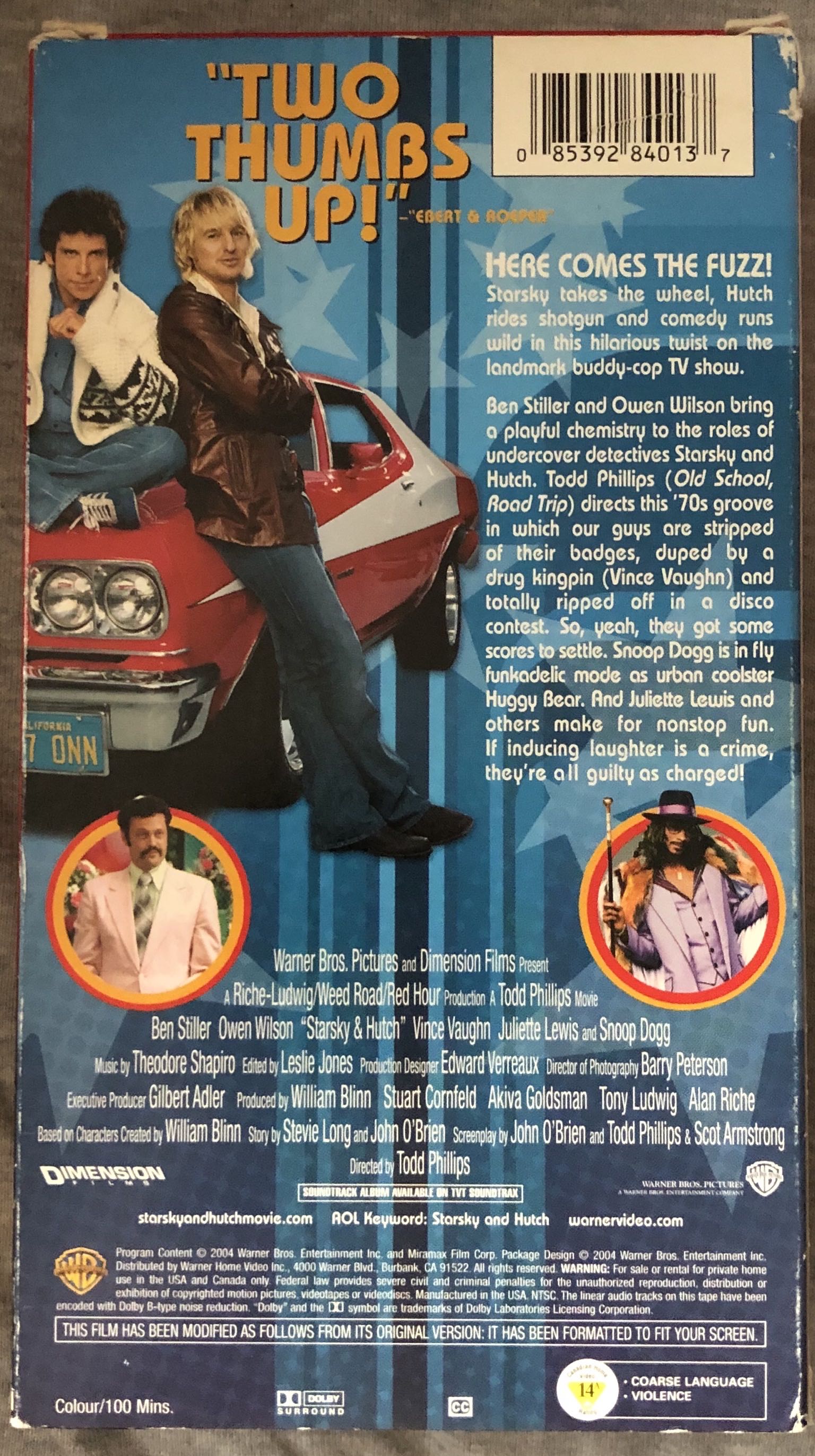 Starsky & Hutch VHS movie collectible [Barcode 085392840137] - Main Image 2