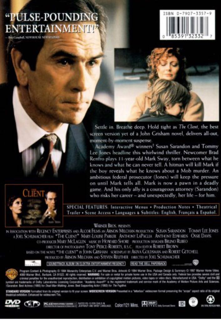The Client DVD movie collectible [Barcode 085392883424] - Main Image 2