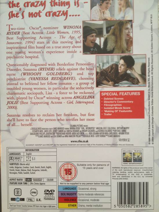 Girl, Interrupted (L) DVD movie collectible [Barcode 5050582285895] - Main Image 2
