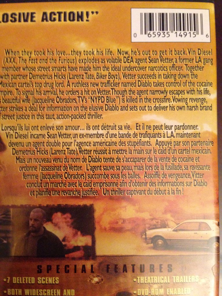 Man Apart, A DVD movie collectible [Barcode 065935149156] - Main Image 2