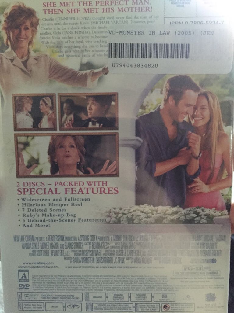 Monster-In-Law DVD movie collectible [Barcode 794043136047] - Main Image 2