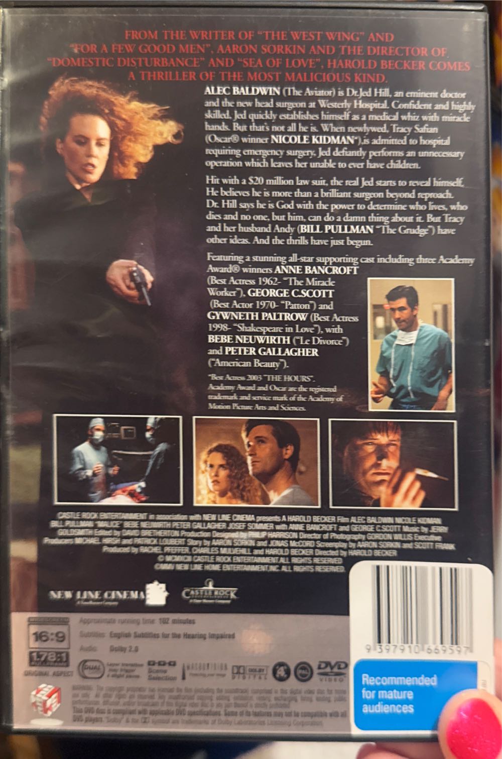 Malice DVD movie collectible [Barcode 9397910669597] - Main Image 2