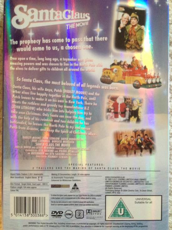 Santa Claus: The Movie DVD movie collectible [Barcode 5014138300388] - Main Image 2
