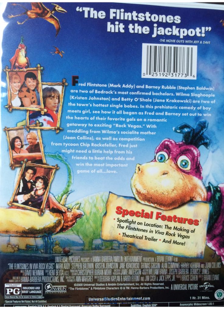 The Flintstones in Viva Rock Vegas VHS movie collectible [Barcode 096898732239] - Main Image 2
