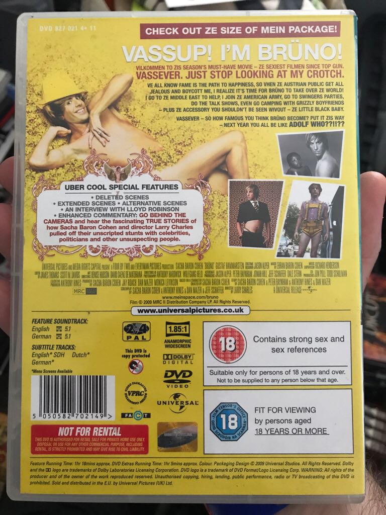 Bruno DVD movie collectible [Barcode 5050582702149] - Main Image 2