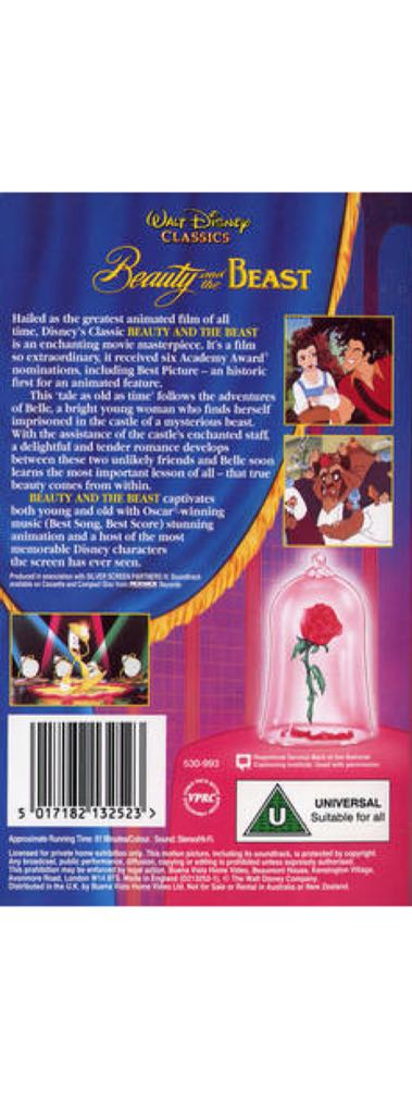 Beauty and the Beast VHS movie collectible - Main Image 2