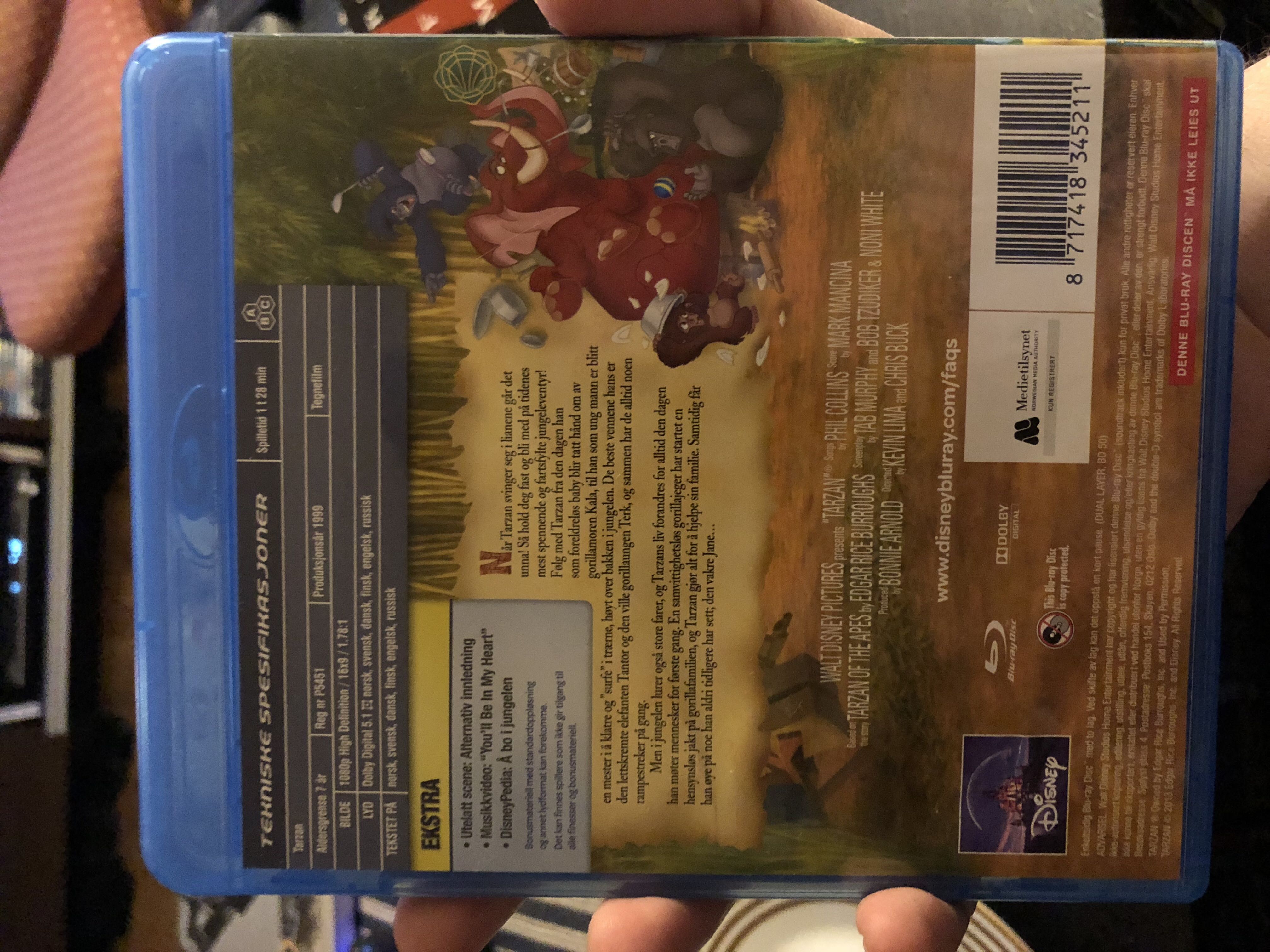 Tarzan Blu-ray movie collectible [Barcode 8717418380694] - Main Image 2