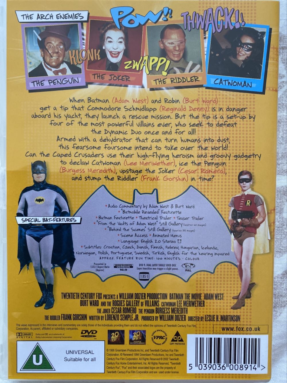 Batman: The Movie DVD movie collectible [Barcode 5039036008914] - Main Image 3