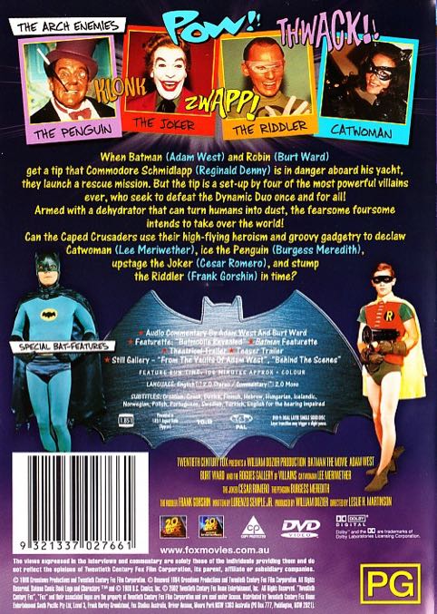 Batman: The Movie DVD movie collectible [Barcode 9321337027661] - Main Image 2