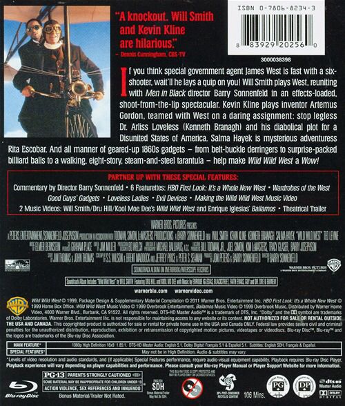 Wild Wild West Blu-ray movie collectible [Barcode 883929202560] - Main Image 2